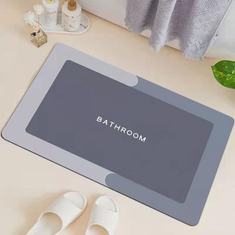 Килимок для ванної поглинаючий 59x39 см Grey (127444) - фото 2 Килимок для ванної поглинаючий 59x39 см Grey (127444) - фото 2