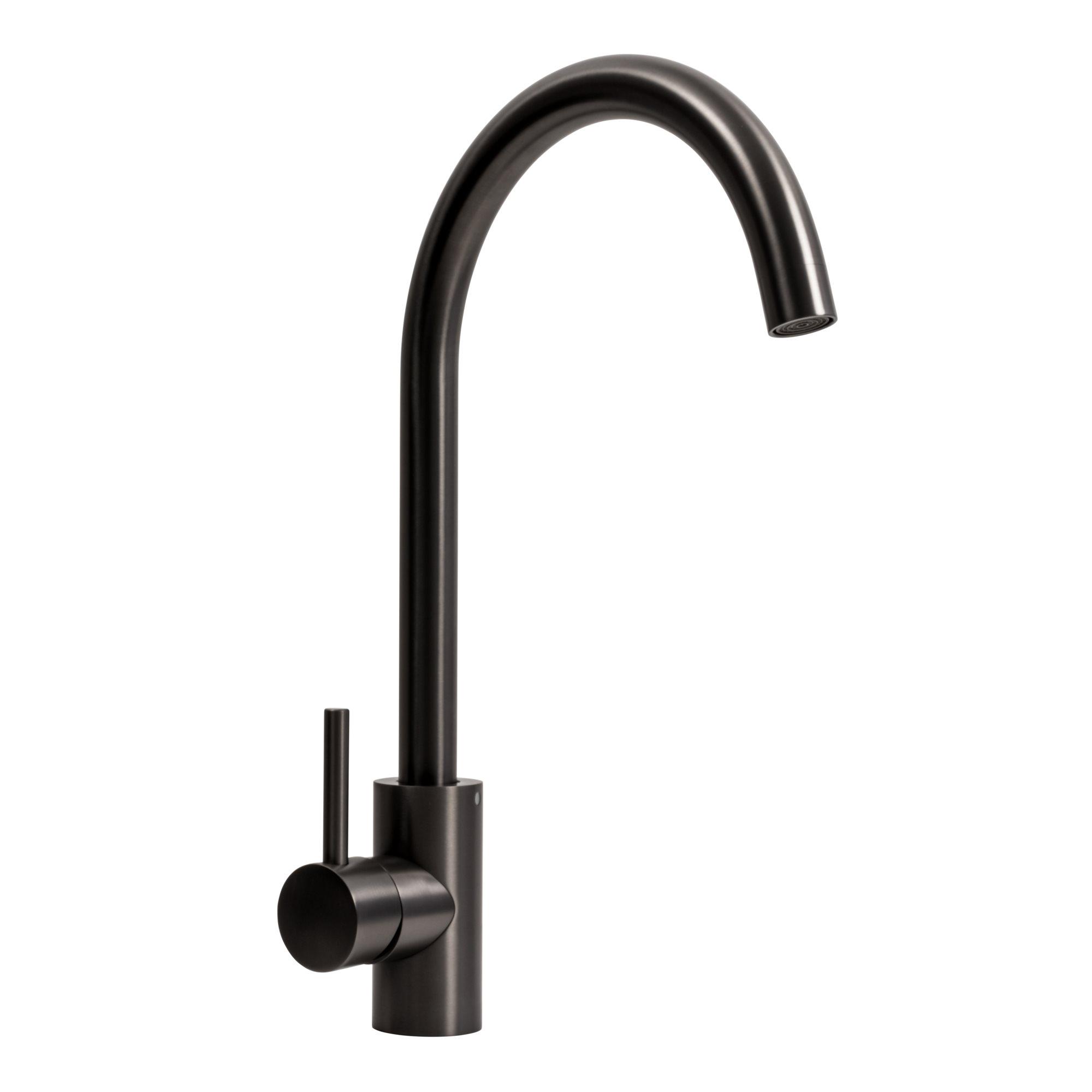 Смеситель кухонный Platinum 8003А-LI PVD Черный