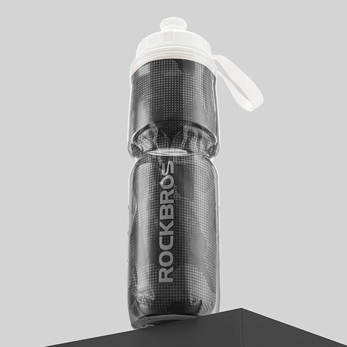 Велофляга термо ROCKBROS CIWB70 з пилозахисним ковпачком Чорний (RB-CIWB70-4765) - фото 2 Велофляга термо ROCKBROS CIWB70 з пилозахисним ковпачком Чорний (RB-CIWB70-4765) - фото 2