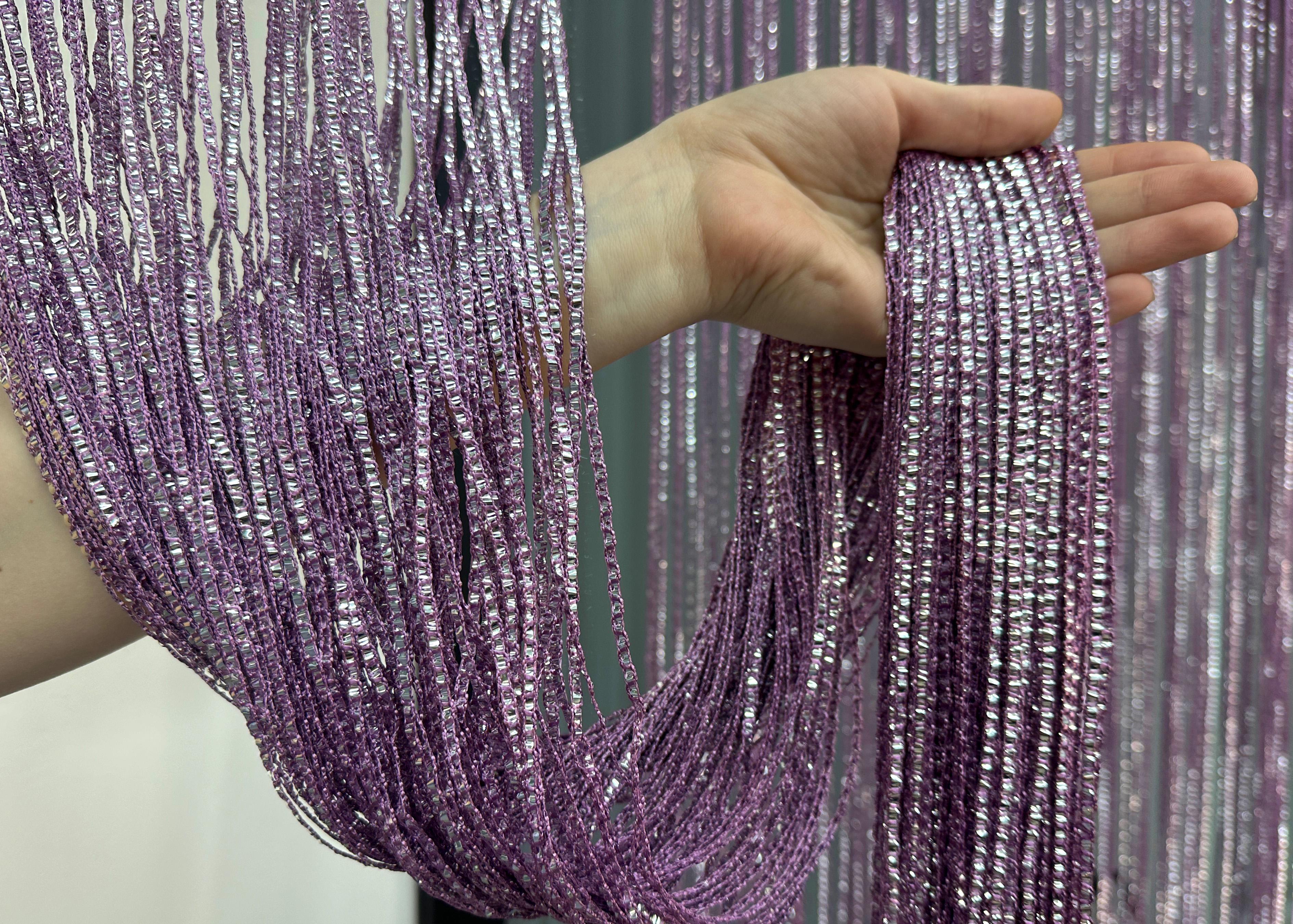 Штори-нитки Rovi Premium з люрексом 300х300 см Ліловий (61-112) - фото 5