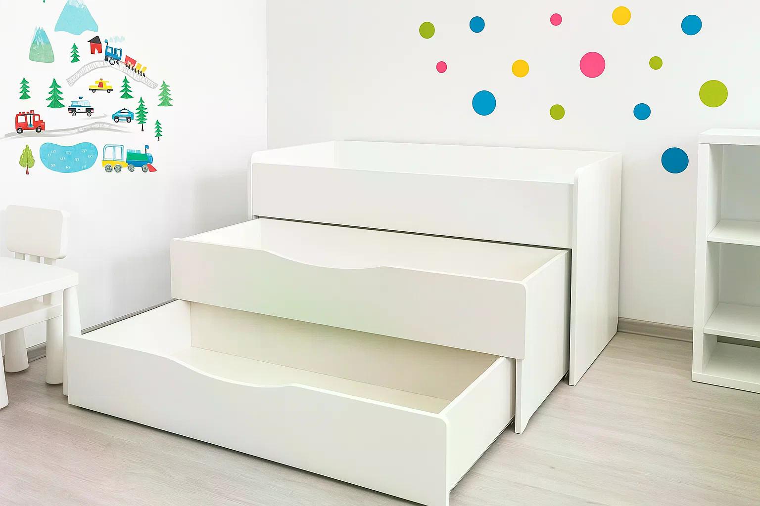 Кровать 3-ярусная DS-21 для дошкольных учебных заведений Белый