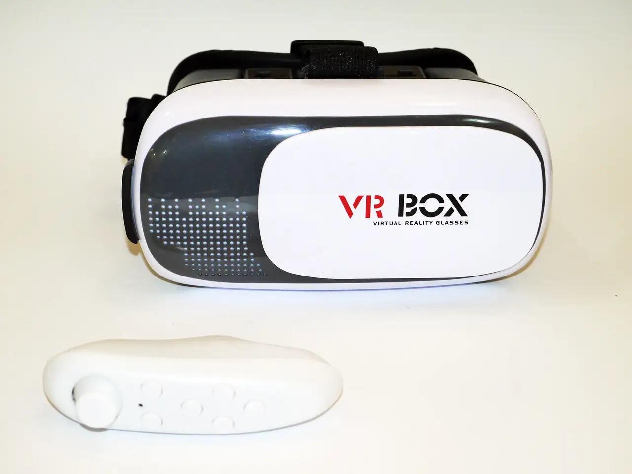 Очки виртуальной реальности VR Box 3D Glasses с пультом для смартфонов шлем (2079258011) - фото 3