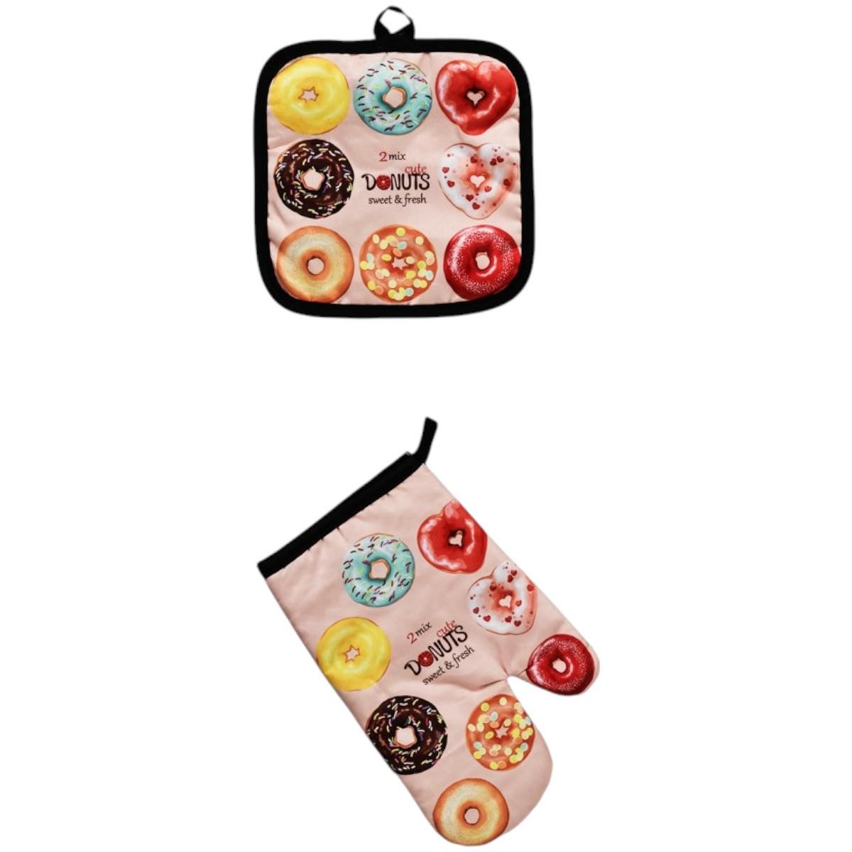 Набір рукавиця та прихватка Donuts (R32344) Набір рукавиця та прихватка Donuts (R32344)