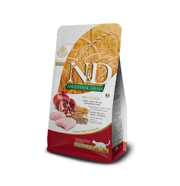 Корм для кошек взрослых стерилизованных Фарміна N&D LowGrain NEUTERED CHICK низкозерновой 300 г (30474)