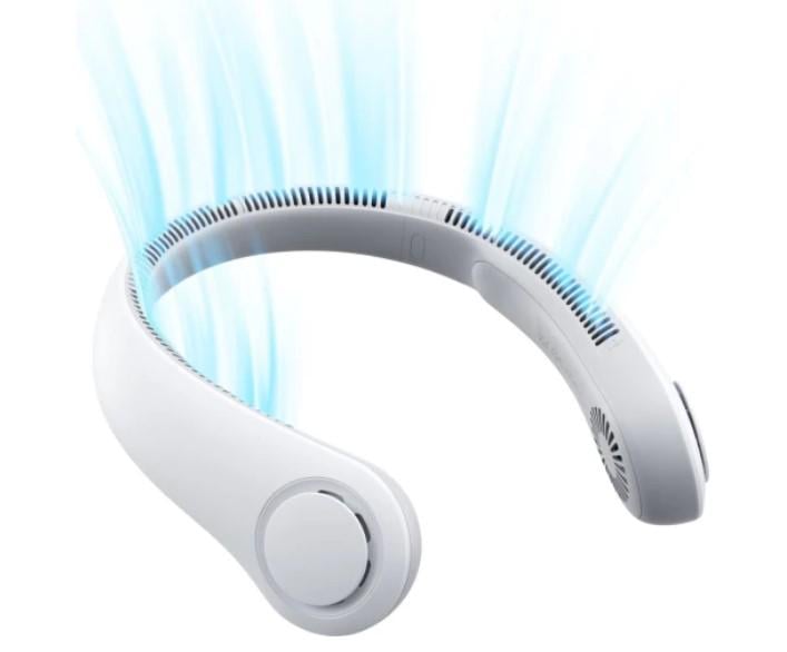 Вентилятор на шею аккумуляторный Vaneless Hanging Neck Fan R-8 (R-8) - фото 4