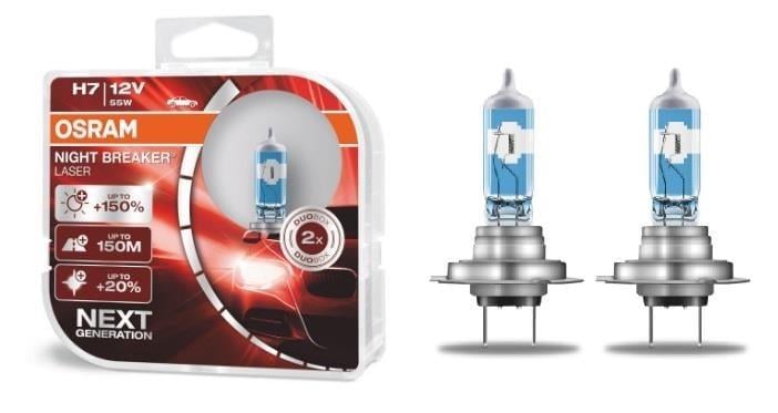 Автолампа H7 Night Breaker Laser+150 12V 55W PX26d 2 шт. (64210NLHCB)