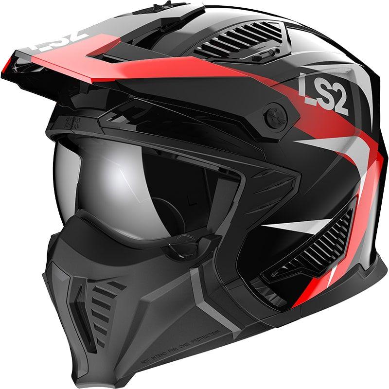 Мотошлем LS2 OF606 Drifter Triality XL Red (26126)
