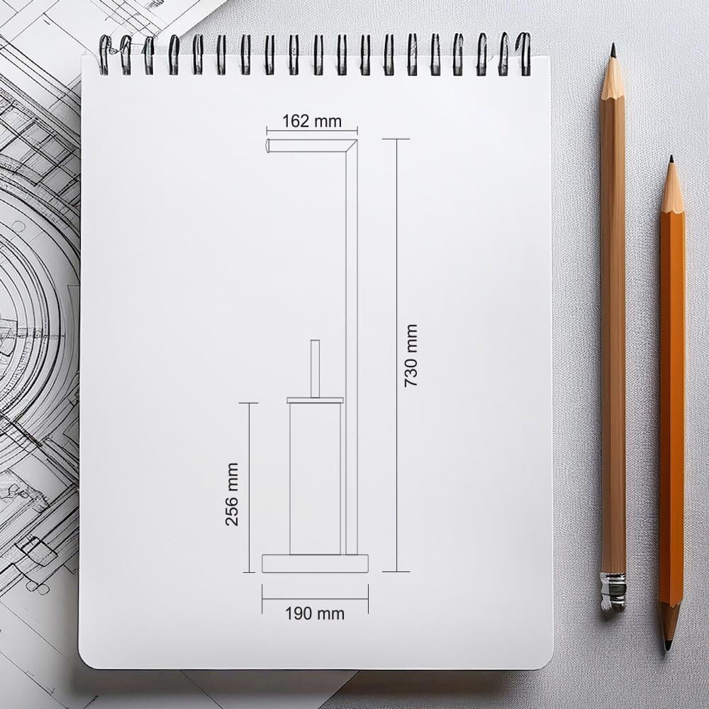 Стойка держатель туалетной бумаги и щетки AWD interior 73x19x19 cм (AWD02071575) - фото 4 Стойка держатель туалетной бумаги и щетки AWD interior 73x19x19 cм (AWD02071575) - фото 4