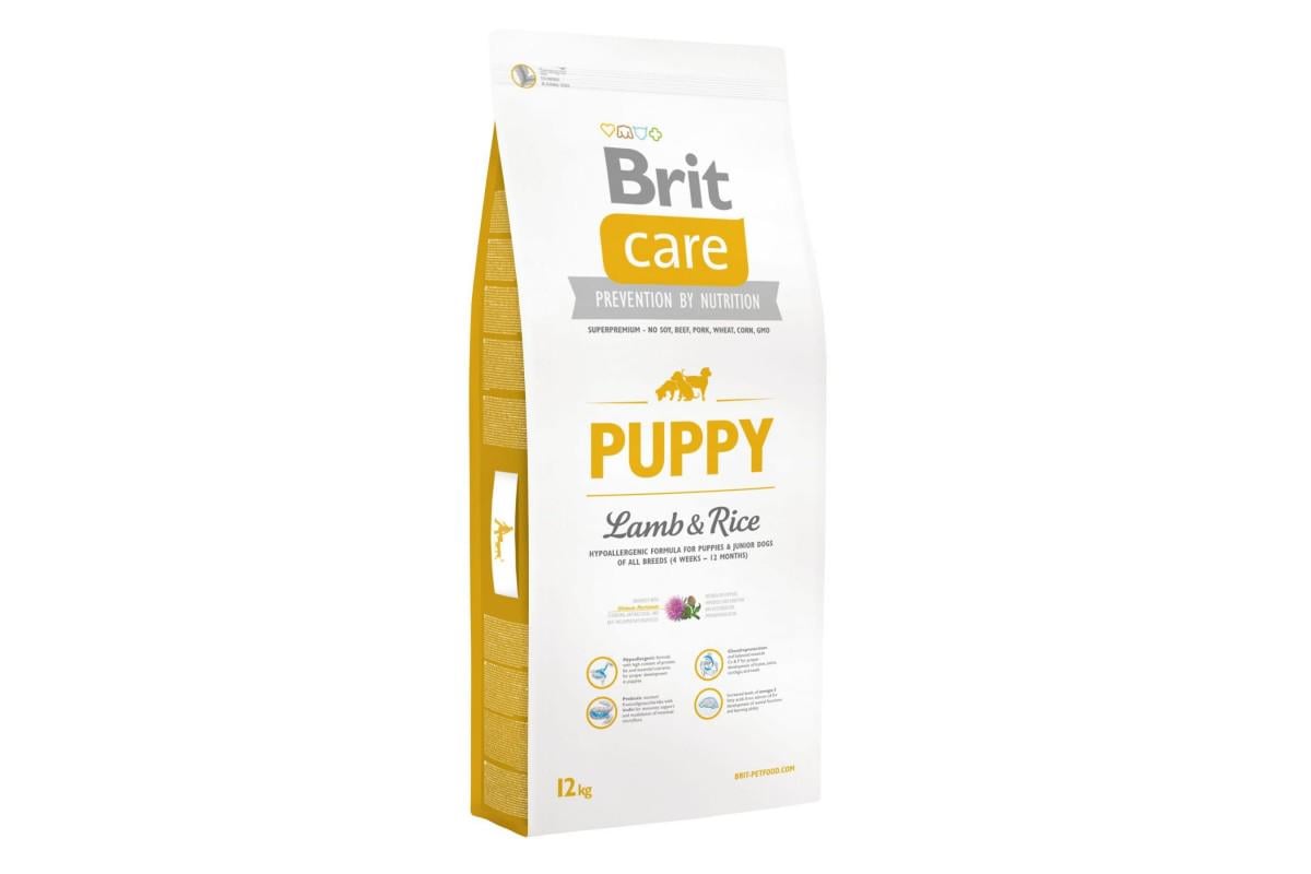 Корм Brit Care Puppy Lamb с ягненком и рисом для щенков и молодых собак всех пород 12 кг
