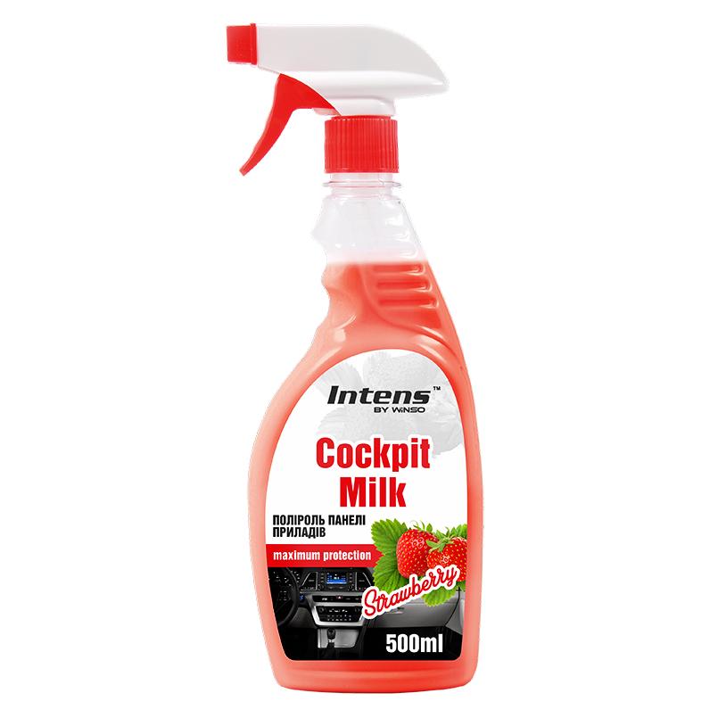Полироль-молочко для панели приборов Winso Cockpit Milk Клубника, 500мл