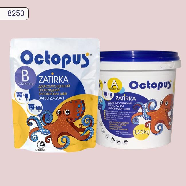 Затирка для плитки Octopus Zatirka 8250 эпоксидная 1,25 кг