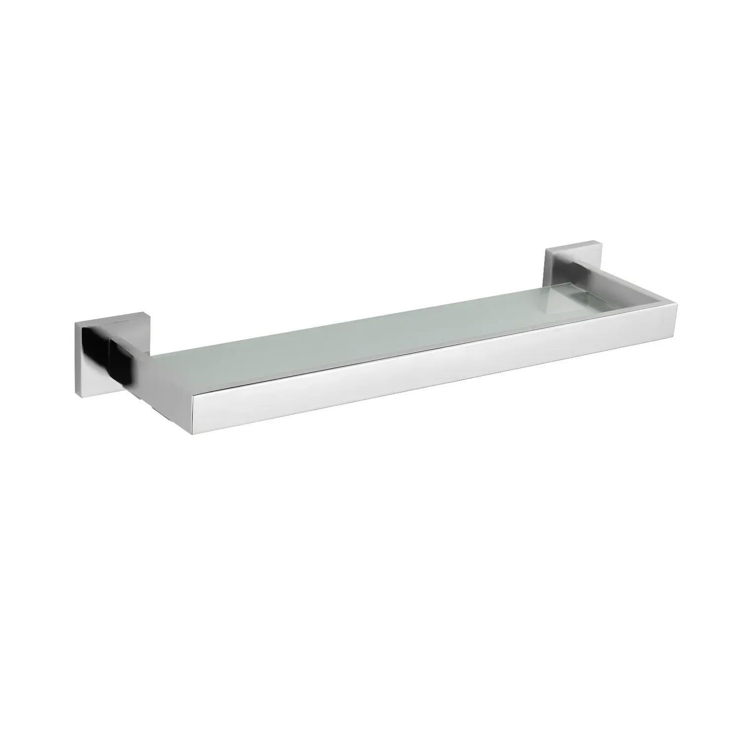 Полка в ванную VBI JUPITER стекло 12x55 см Никель (RM-VBI-040609NI)