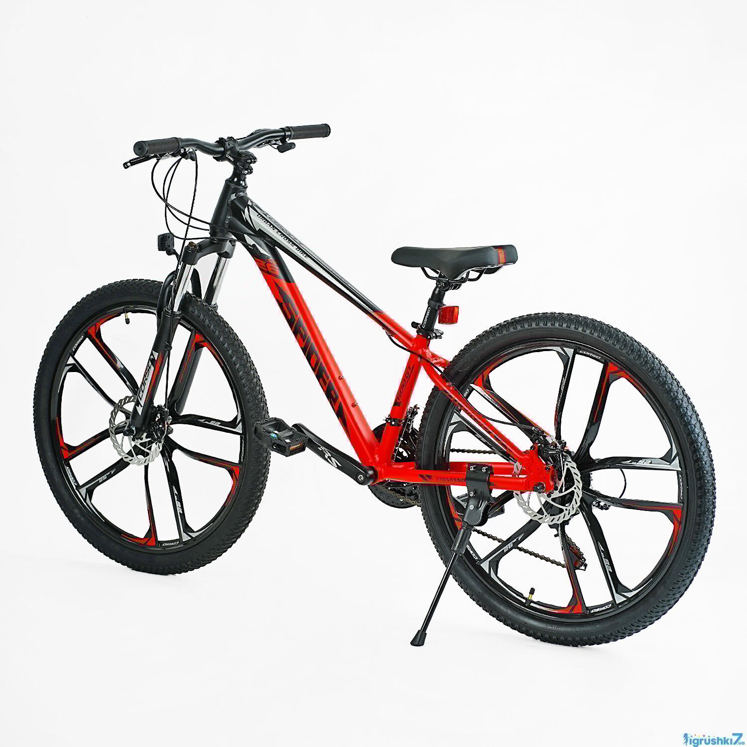 Велосипед горный Corso Spider алюминиевый/литые диски 26"/13" Красный (539029827) - фото 3 Велосипед горный Corso Spider алюминиевый/литые диски 26"/13" Красный (539029827) - фото 3
