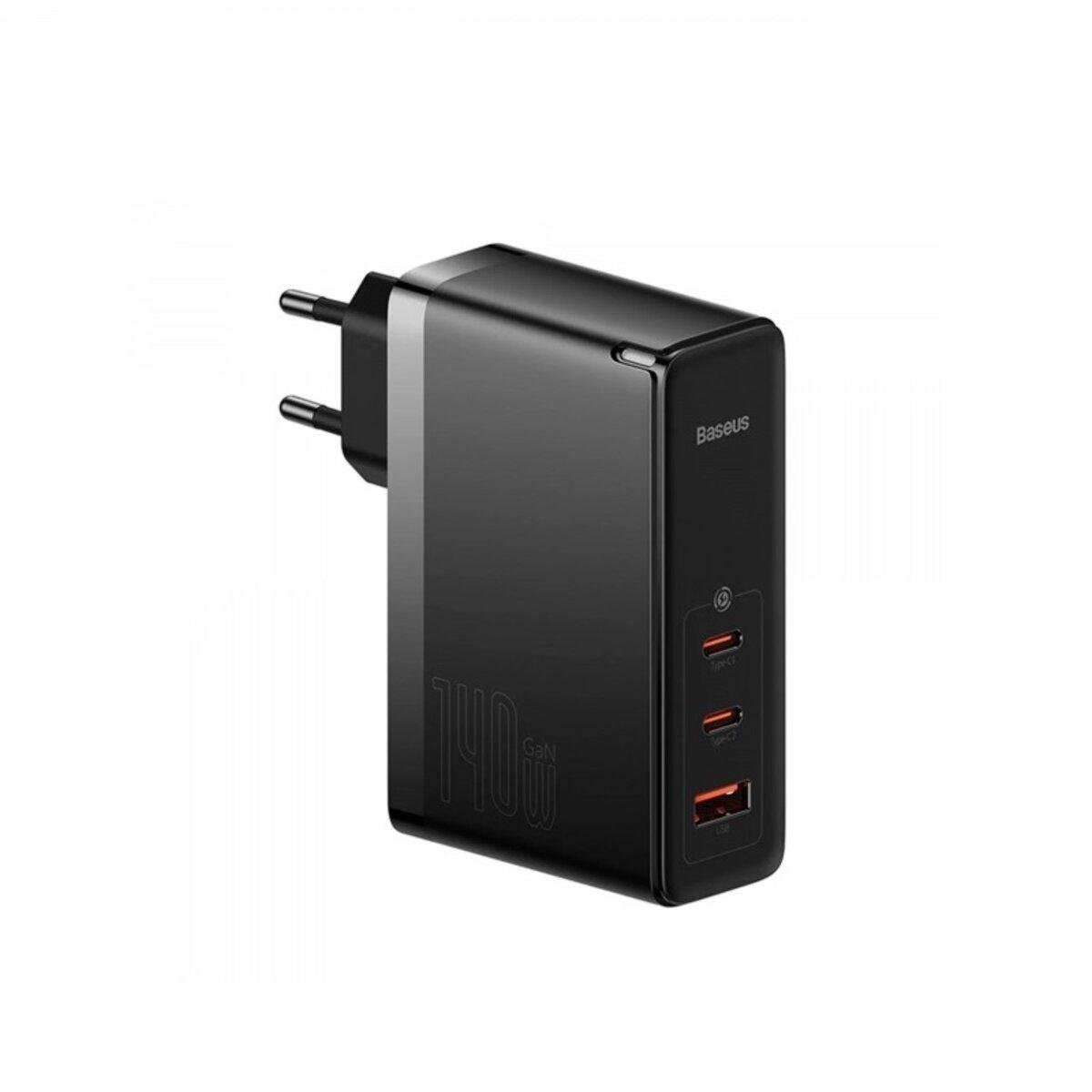 Зарядное устройство Baseus GaN5 Pro Fast Charger 140W EU с кабелем Type-C 1 м Black (CCGP100201)