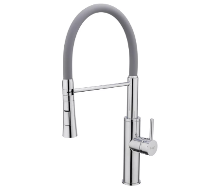 Змішувач для кухні Frap F4452-6 гнучкий гусак d 40 мм Сірий/Хром Змішувач для кухні Frap F4452-6 гнучкий гусак d 40 мм Сірий/Хром