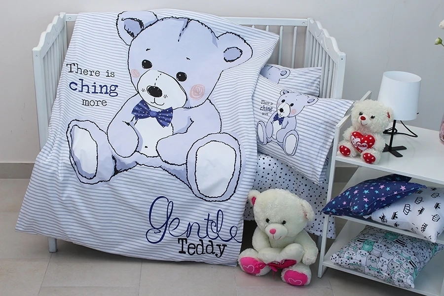 Комплект постельного белья для младенцев TAGtekstil Teddy Мишка Белый (18101)