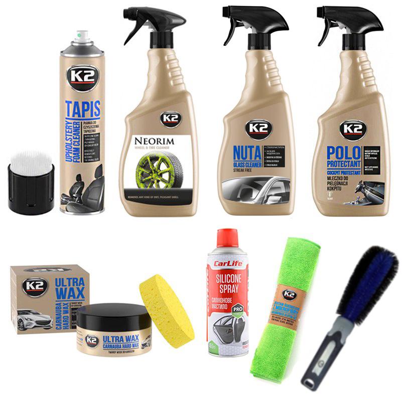 Набор автохимии K2 по уходу за авто 8 од. (na_175) Набор автохимии K2 по уходу за авто 8 од. (na_175)