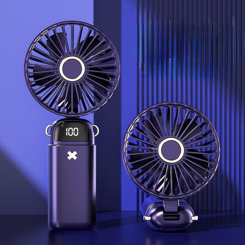 Мини-вентилятор Portable Fan PF-06 аккумуляторный 5 скоростей Синий (SS-91) - фото 2 Мини-вентилятор Portable Fan PF-06 аккумуляторный 5 скоростей Синий (SS-91) - фото 2