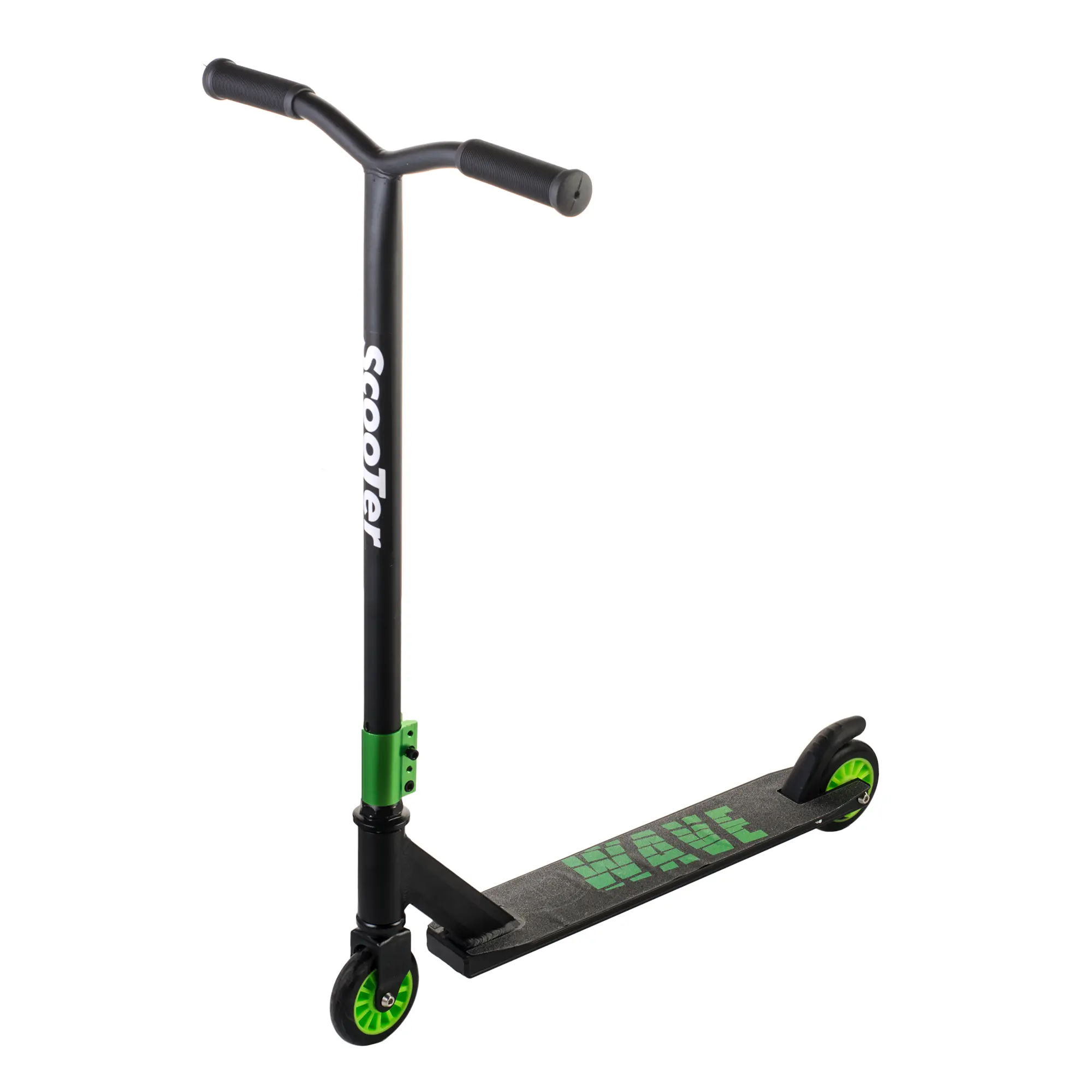 Самокат трюковой детский F10 для новичков колеса PU 100 мм до 100 кг Черно-зеленый (31580774)