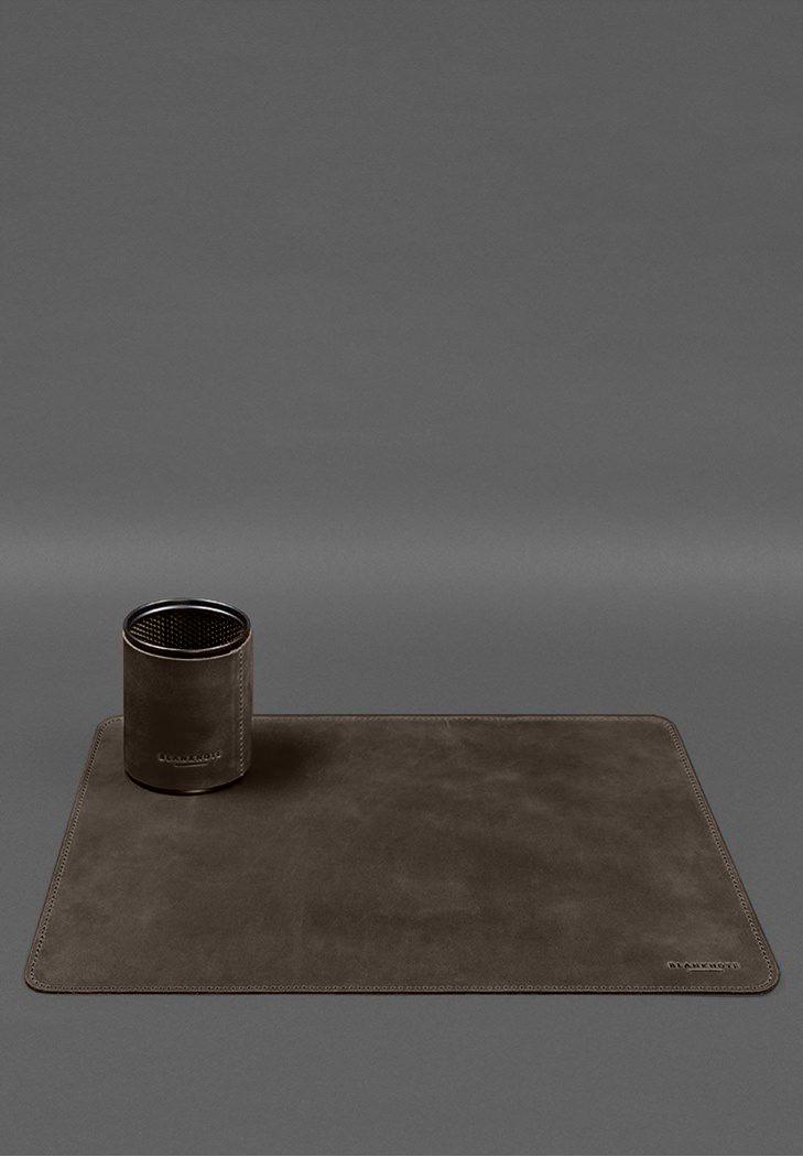 Набор настольный из натуральной кожи 5.0 с картой Украины Crazy Horse Темно-коричневый (A-028354) - фото 3