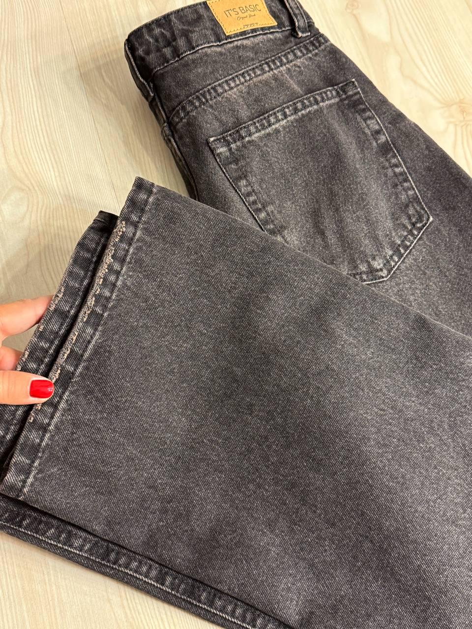 Джинсы женские Its Basic 2478-2 straight fit прямые р. 36 Черно-коричневый (5358) - фото 5