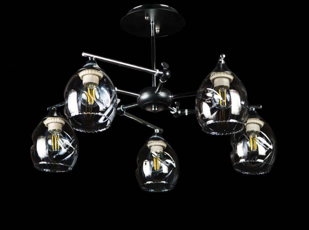 Люстра с плафонами Ray L9806B/5 CR/BLK (IR006451)