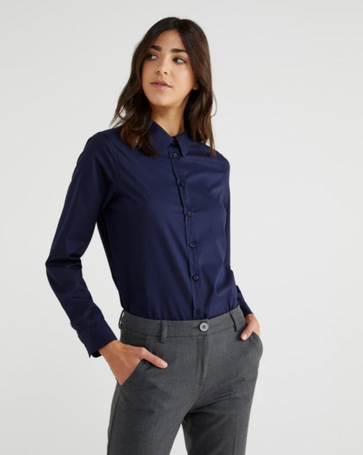 Рубашка женская Benetton 5cqy5qc13 XL Синий Рубашка женская Benetton 5cqy5qc13 XL Синий