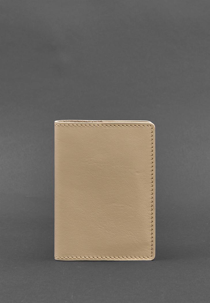Обложка кожаная для паспорта и военного билета 1.3 Светло-бежевый (A-027991) Обложка кожаная для паспорта и военного билета 1.3 Светло-бежевый (A-027991)