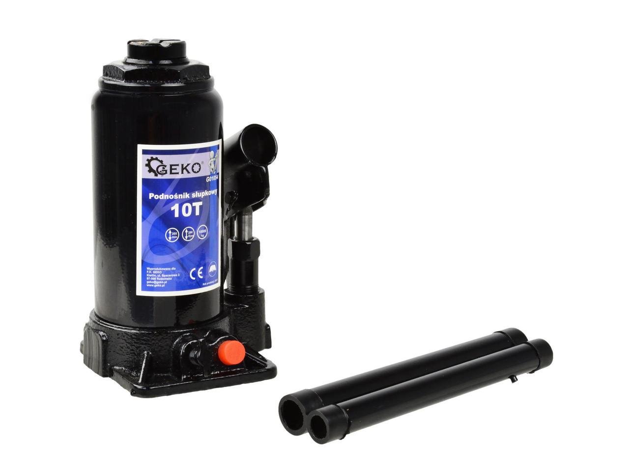 Домкрат гідравлічний GeKo пляшковий 10 тонн (G01054) - фото 1 Домкрат гідравлічний GeKo пляшковий 10 тонн (G01054) - фото 1