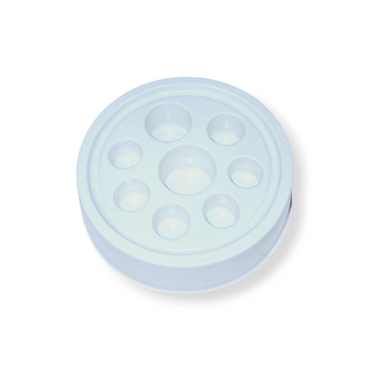 Подставка под колпачки для тату краски пластиковая круглая одноразовая Белый