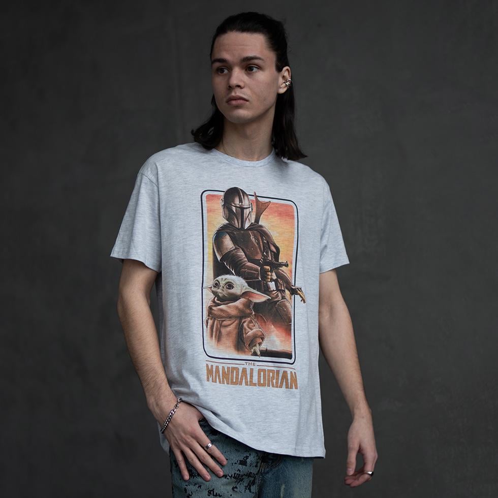 Футболка унисекс Star Wars The Mandalorian S серый (0000013820)