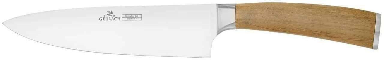 Шеф-нож кухонный европейский Gerlach Natur всадной штампованный нержавеющая сталь 200 мм Коричневый (2015284816)