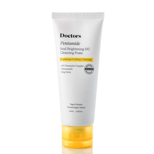 Пенка очищающая для осветления и ровного тона кожи Doctors Pentamide Real Brightening 10C Cleansing Foam 100 мл