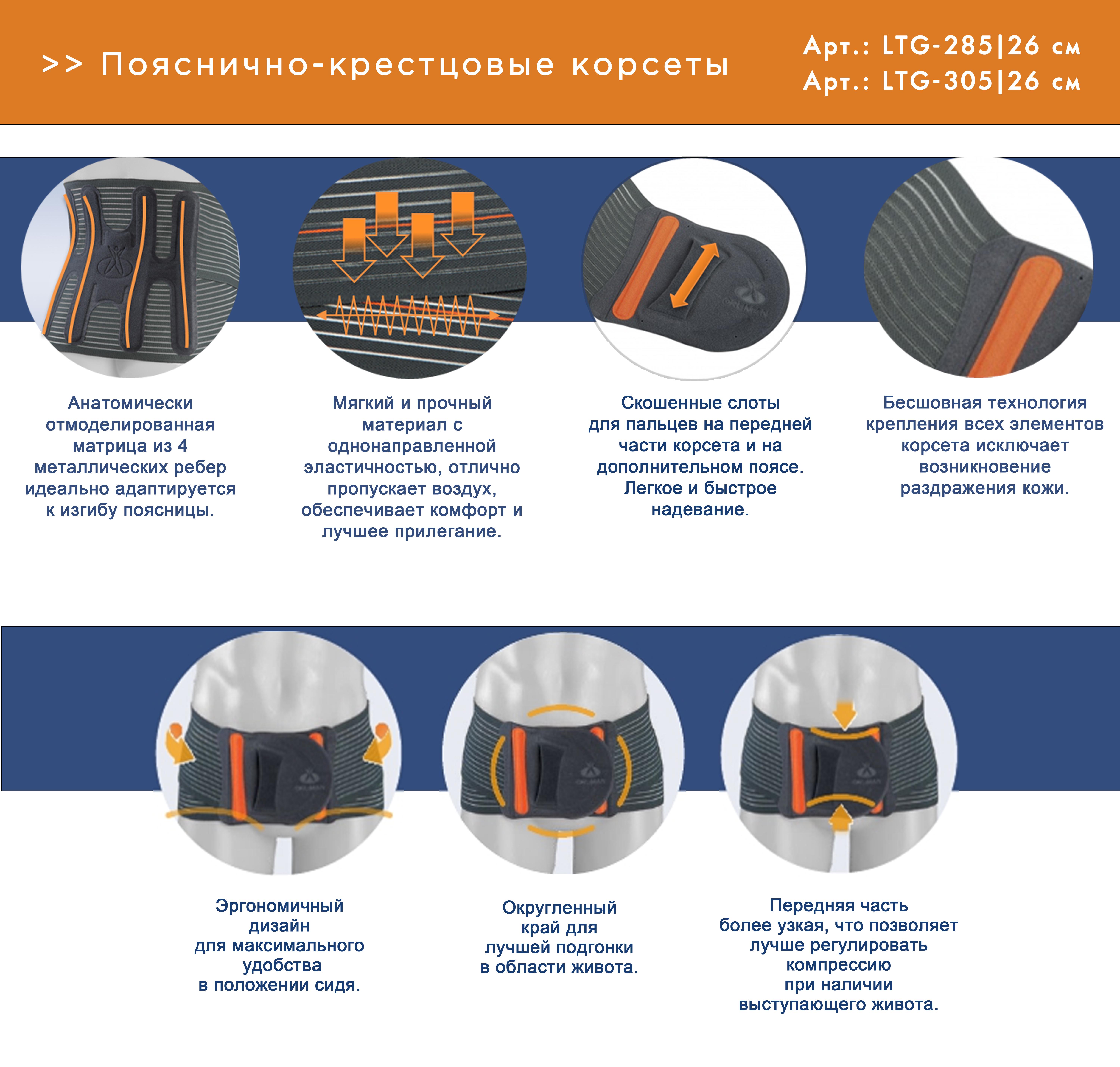 Бандаж Lumbitron Elite Duo попереково-крижовий LTG-305 р.2 (LTG-305) - фото 4