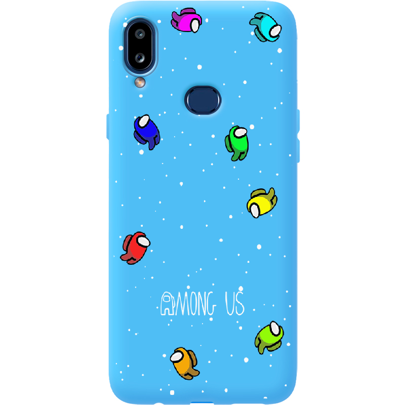 Чехол Boxface Samsung A107 Galaxy A10s Among Us Invisible Голубой силикон (37944-bk76-41588)