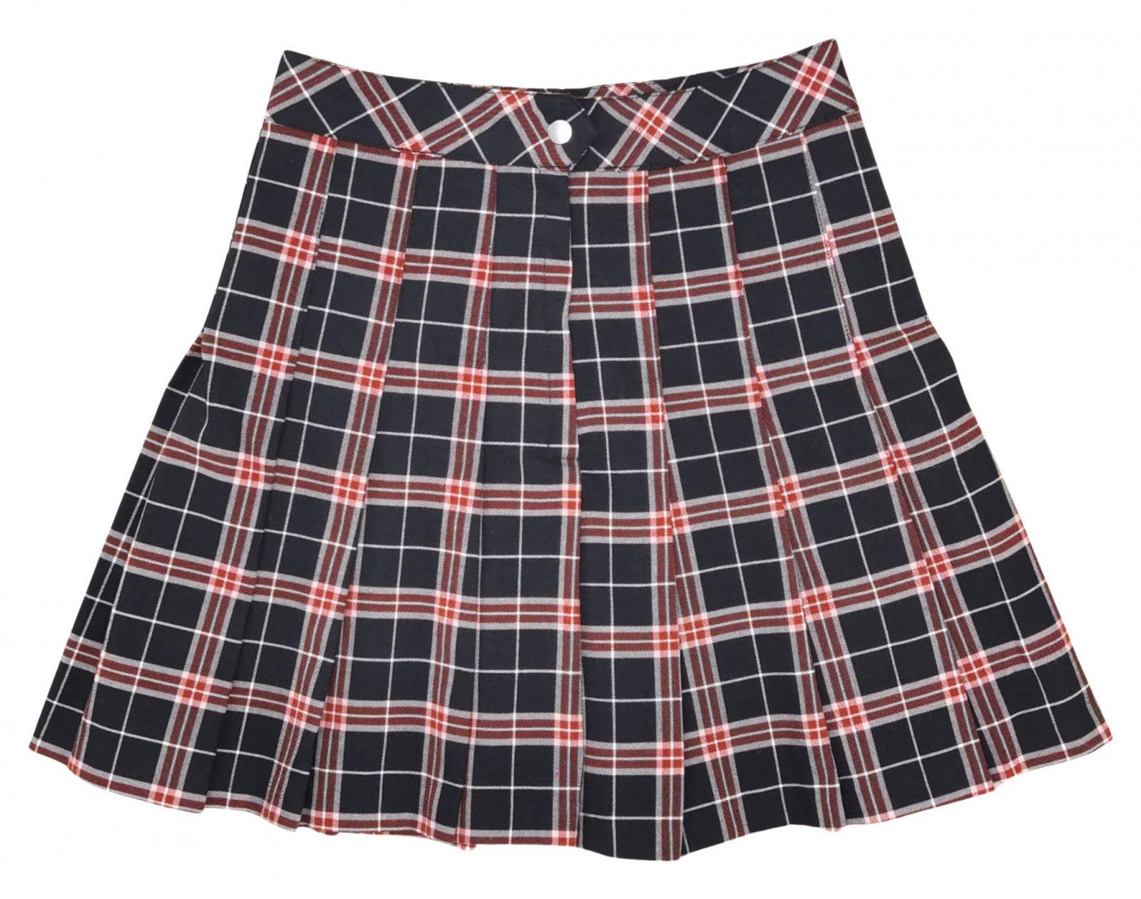 Юбка H&M 869379П клетка р. 34 Черно-коричневый (1111109405982)