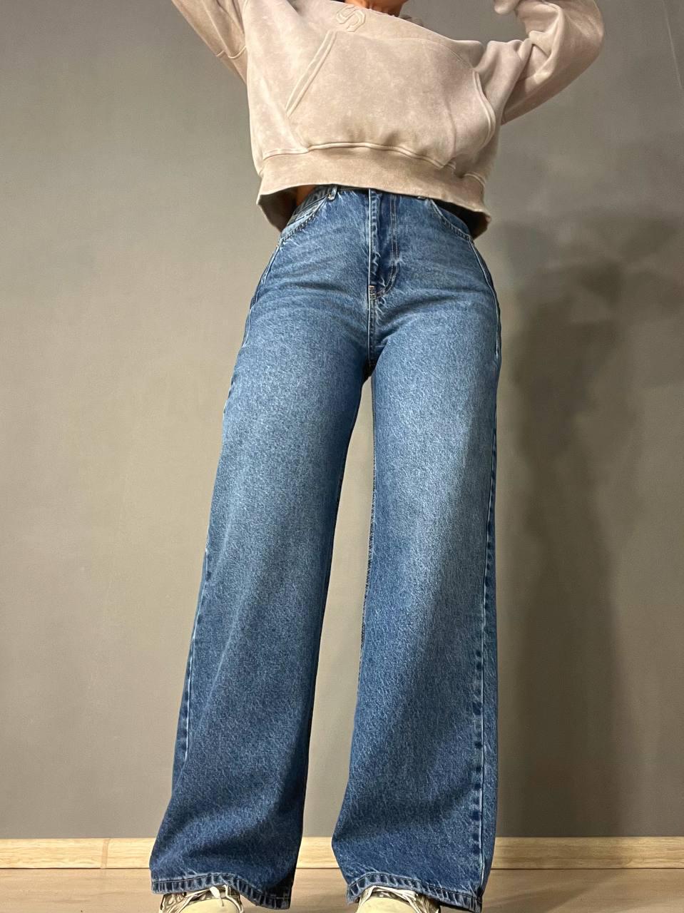 Джинси жіночі ITS Basic 2499 Wide Leg з високою талією рівні від стегна з виточками на стегнах р. 34 Світло-синій (3316) - фото 4 Джинси жіночі ITS Basic 2499 Wide Leg з високою талією рівні від стегна з виточками на стегнах р. 34 Світло-синій (3316) - фото 4