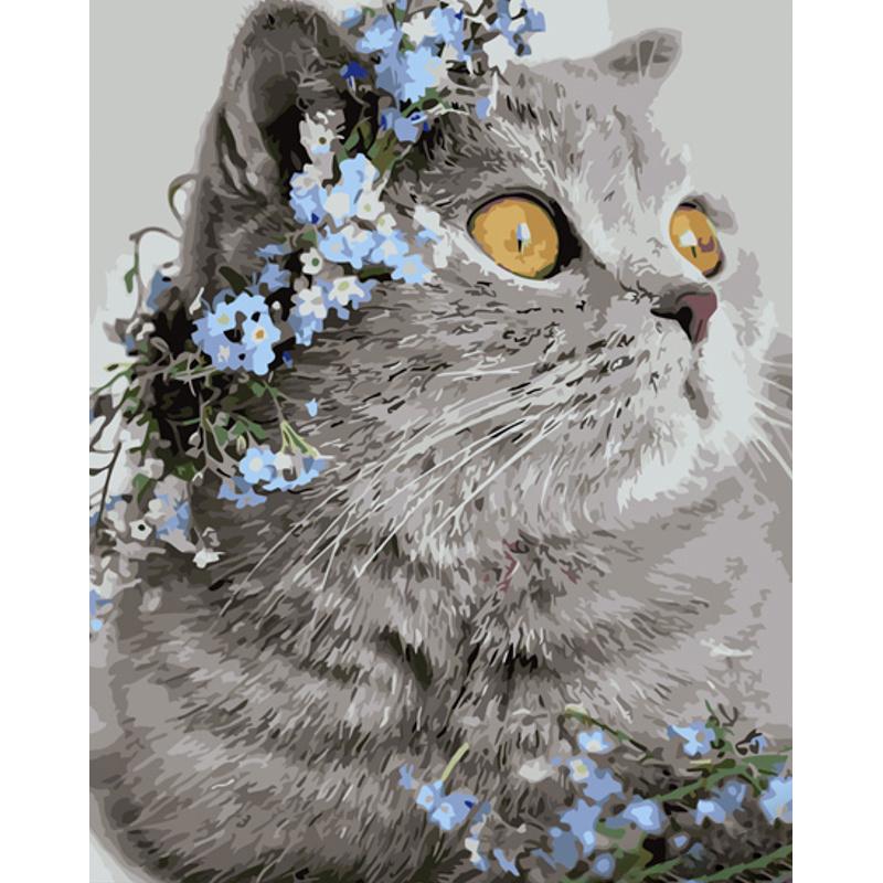 Картина по номерам Strateg Премиум Британец в цветах 40х50 см (GS919)