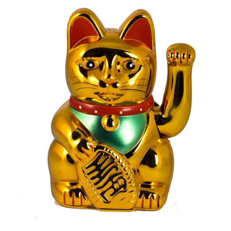 Кошка манеки-неко пластик 18 см Золотой (4718) Кошка манеки-неко пластик 18 см Золотой (4718)