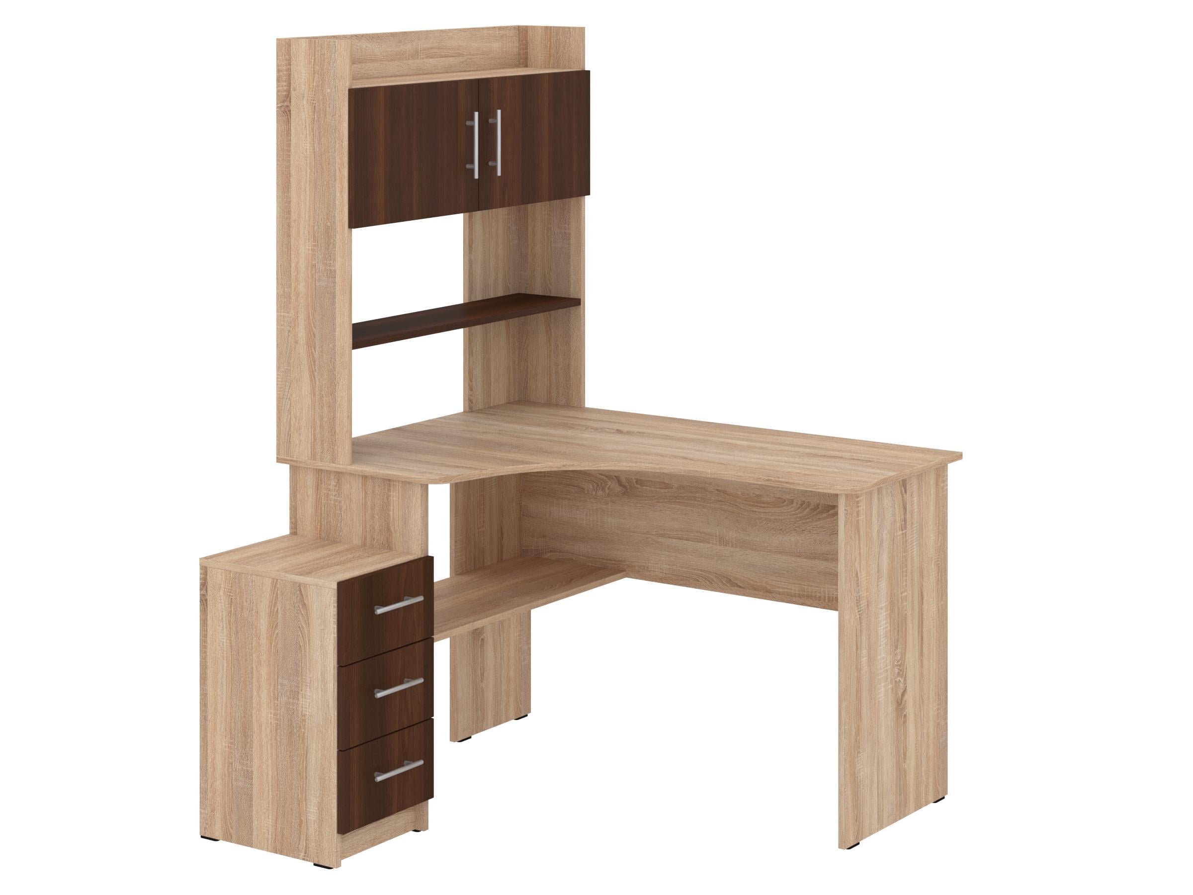 Письменный стол PEHOTIN Форвард 120х114,5х75/165 см Дуб сонома/Орех (PN-101668) Письменный стол PEHOTIN Форвард 120х114,5х75/165 см Дуб сонома/Орех (PN-101668)