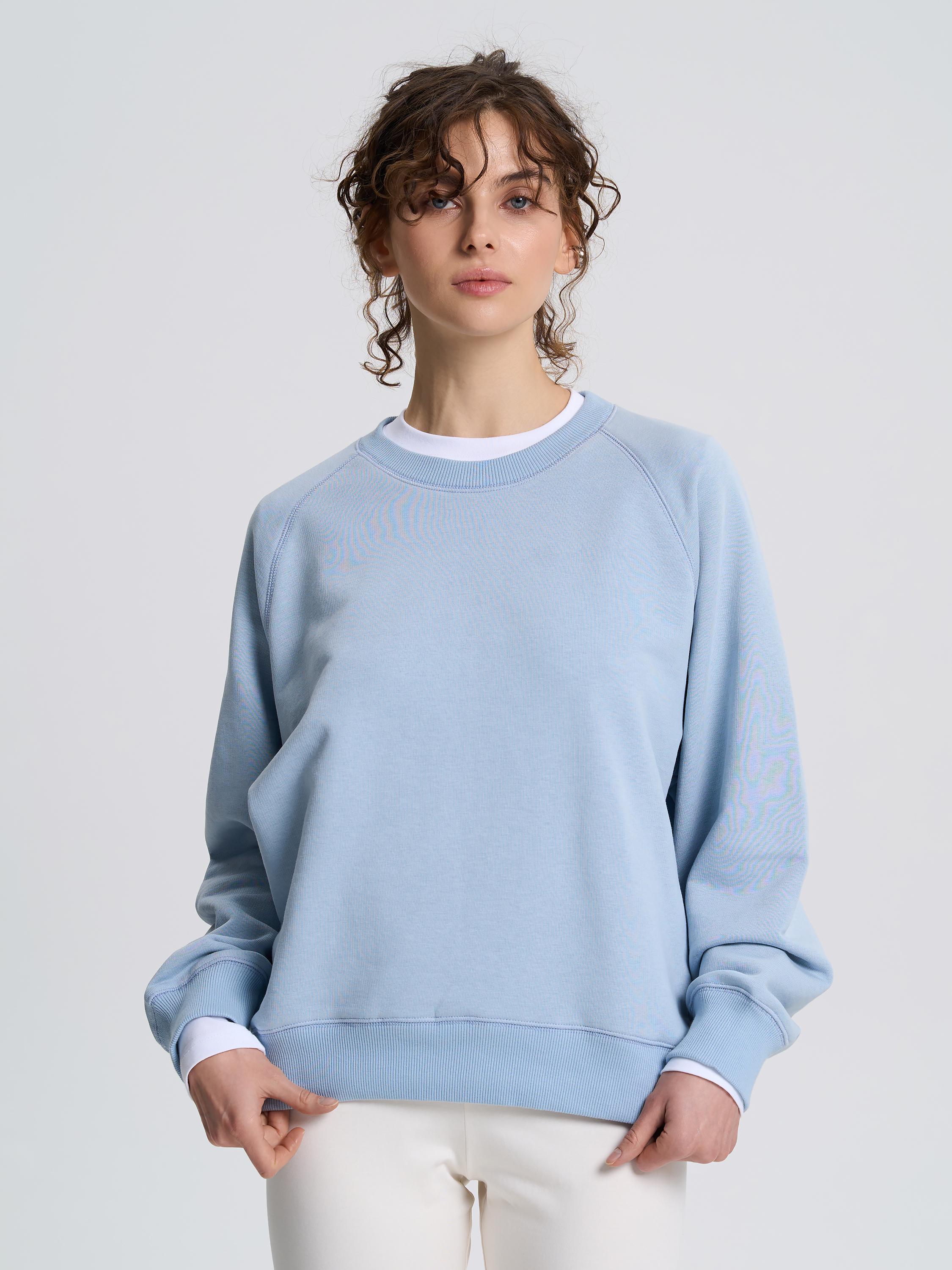 Свитшот-реглан женский укороченный ROZA 231111 XL Серо-голубой (4824005718823) - фото 1 Свитшот-реглан женский укороченный ROZA 231111 XL Серо-голубой (4824005718823) - фото 1