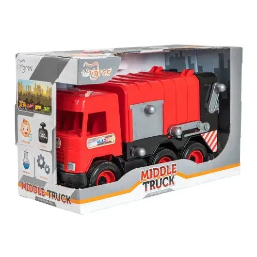 Игрушечная машинка Tigres Middle Truck Мусоровоз из полипропилена 44 см Красный (150-98-39488) Игрушечная машинка Tigres Middle Truck Мусоровоз из полипропилена 44 см Красный (150-98-39488)