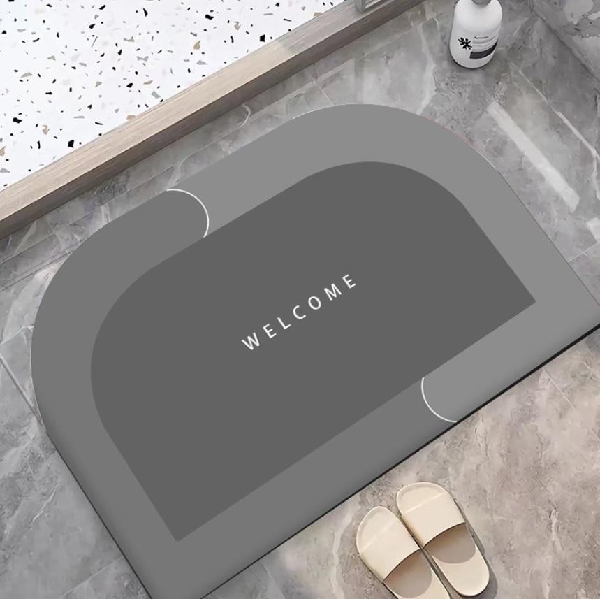 Коврик придверный полуовальный 11854 60х40 см Серый (4570599)