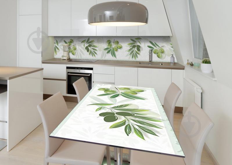 Наклейка 3Д виниловая на стол Zatarga «Греческий привет» 600х1200 мм для домов, квартир, столов, кофейн, кафе Наклейка 3Д виниловая на стол Zatarga «Греческий привет» 600х1200 мм для домов, квартир, столов, кофейн, кафе