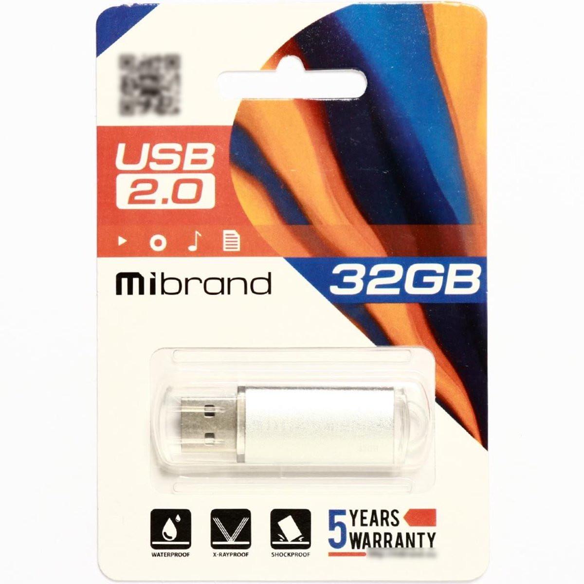 Flash Mibrand USB 2.0 Cougar 32Gb Silver (29caa1-15491) - фото 2