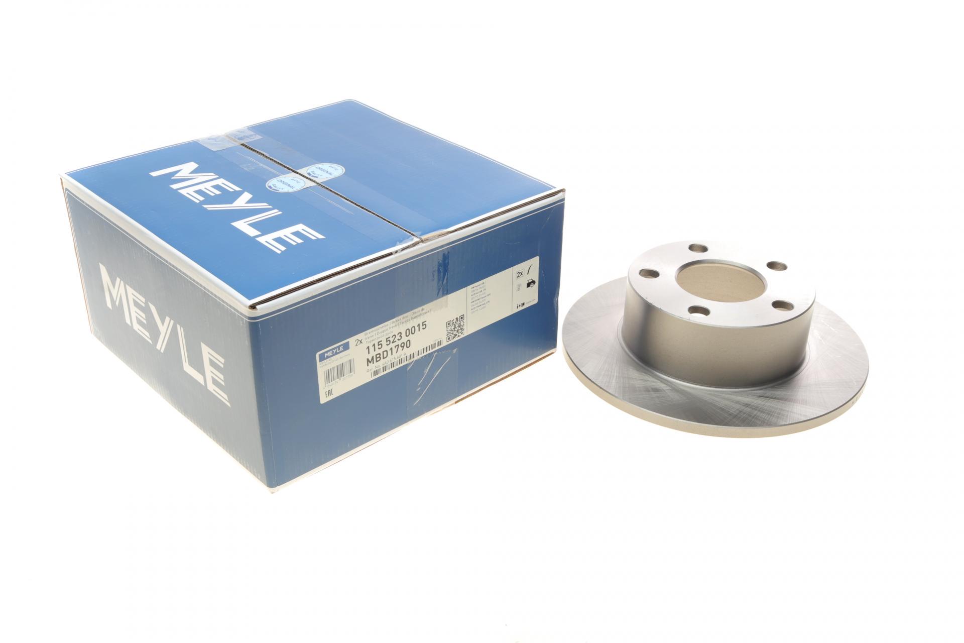 Диск гальмівний задній Meyle Skoda Superb/VW Passat 96-08 245x10 мм (115 523 0015 MEYLE)