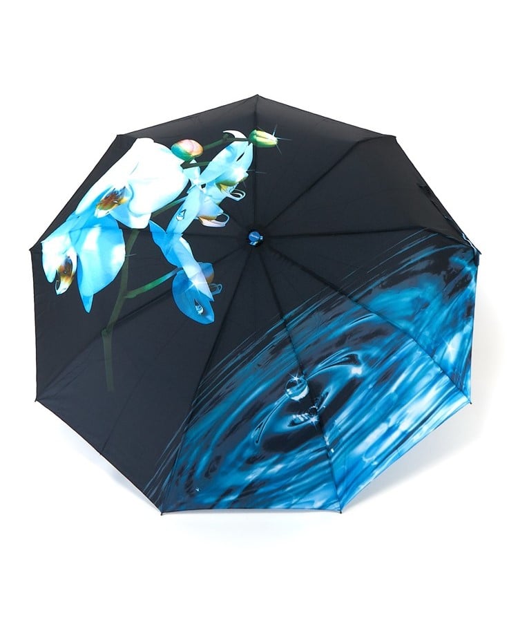 Зонт автомат женский Susino 3094 Max comfort Цветы 9 спиц Черно-голубой (66d1bff336ebbe5e13692b4e)