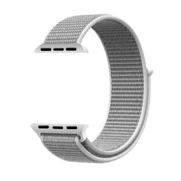 Ремешок CDK для Apple Watch 46 мм Series 10 Nylon Sport Loop Seashell (09038) - фото 2