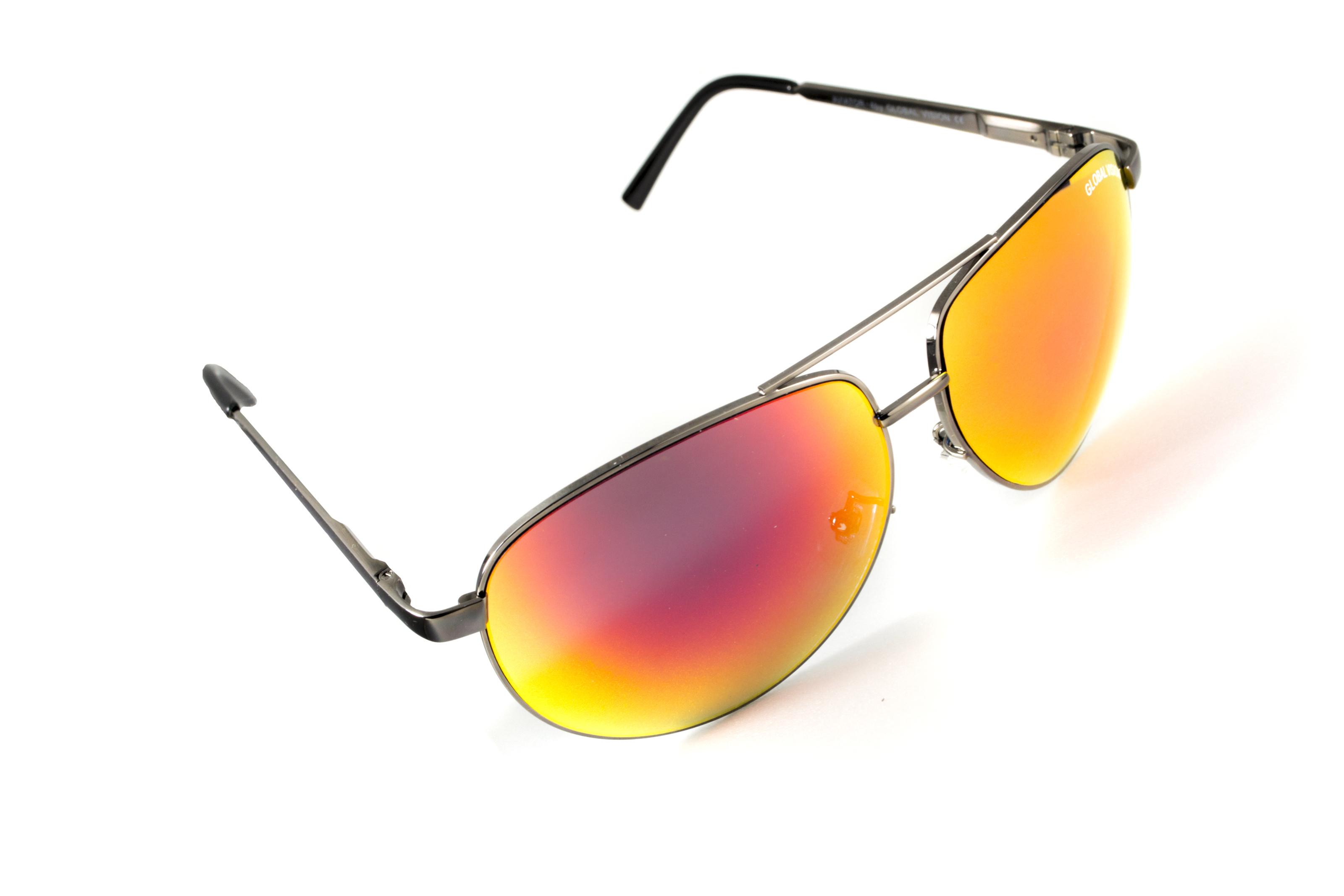 Очки защитные Global Vision Aviator-4 Красный - фото 3