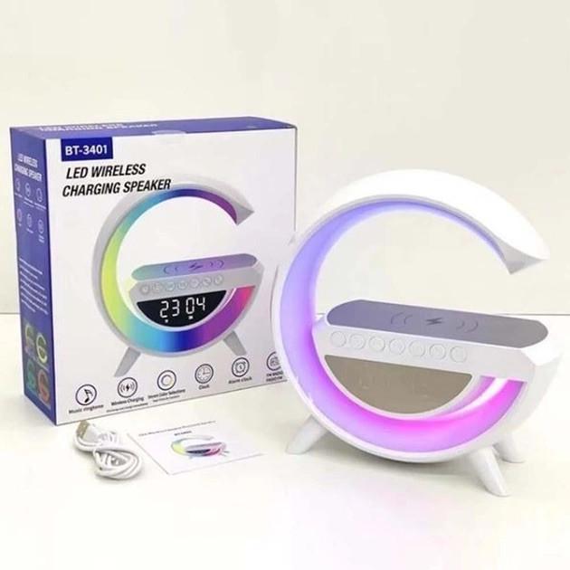 Настільна смарт-лампа G-Smart Light BT3401 RGB з бездротовою зарядкою та Bluetooth колонкою 15 W (2058416216) - фото 4